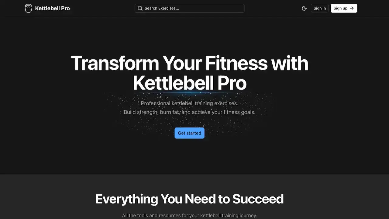 Screenshot of Kettlebell Pro